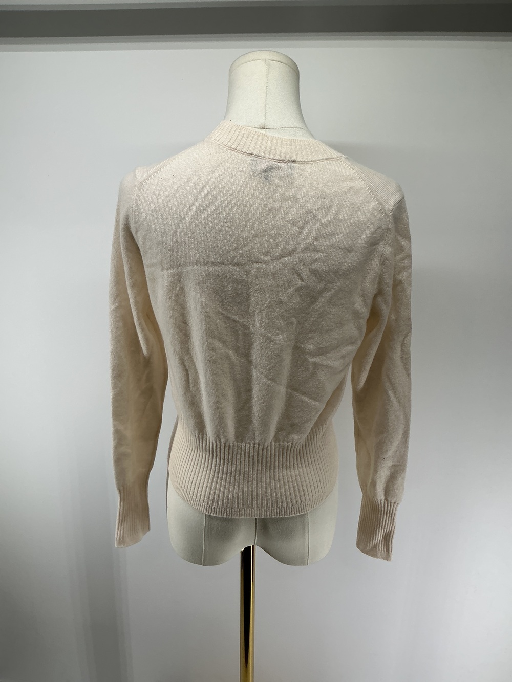 Mongolian Cashmere Shrunken Crewneck Sweater